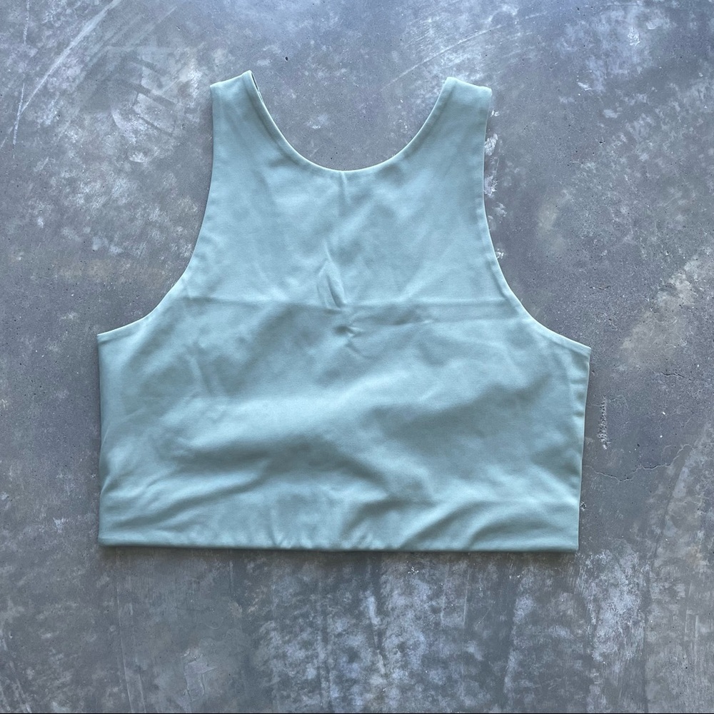 Girlfriend Collective Dylan Tank Sports Bra SAGE GREEN